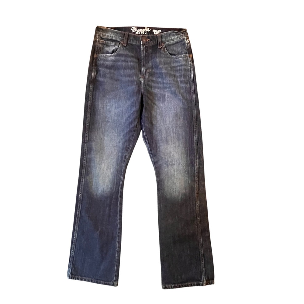 Wrangler Retro Relaxed Bootcut Jeans Mens 30x34 Dark Wash Stretch 10WRT20JH